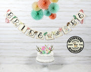 Bride to Be Boho Floral Shower Banner Garland Sign