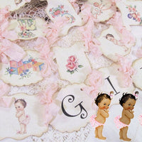 Baby Girl Shower Decorations Package Vintage Style - It's a Girl