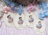 Vintage Baby in Washtub Shower Prize Tags - Oh Baby You're a Winner  - Set of 9