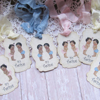 It's Twins Baby Vintage Style Shower Decorations - twin girls boys fraternal