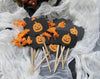 12 Halloween Cupcake Toppers - Pumpkin Jack o Lantern Party Picks
