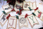 Country Rustic Christmas Banner Garland Sign - Let it Snow - Noel - Joy - Christmas Party Decorations Cupcake Toppers Paper Straws
