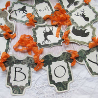 Woodland Camo Baby Shower or Birthday Decorations - Forest Animal Hunting Party