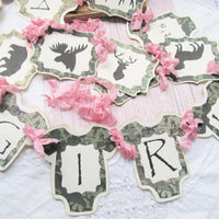 Woodland Camo Baby Shower or Birthday Decorations - Forest Animal Hunting Party