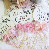 It's a Girl Baby Shower Vintage Style Decorations