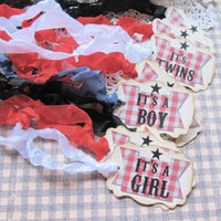 Baby Barbecue BBQ Shower Decorations Red Plaid Baby Q Backyard Rustic Party