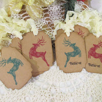 Christmas Rustic Gift Tags with ribbons - Merry Little Christmas