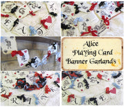 Vintage Alice Playing Card Banner Sign