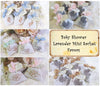 Baby Shower Favor - 10 Lavender Mini Sachet - Baby Feet Footprints Shoes Carriage Handprints