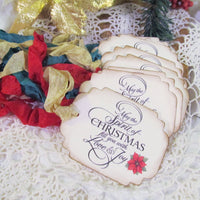 Christmas Rustic Gift Tags with ribbons - Merry Little Christmas