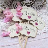 Alice in Wonderland Pink Tea Party Decorations with Custom Name Banner