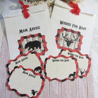 Buffalo Check Plaid Baby Shower Decorations - Forest Animal Lumberjack