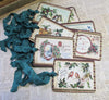 9 Christmas Postcard Gift Hang Tags with ribbons - Vintage Style Tags - Printed  - Vintage Christmas Tags