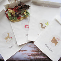 Woodland Baby Animals Forest Favor Tags Bags & Cupcake Toppers