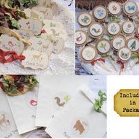 Woodland Baby Animals Forest Favor Tags Bags & Cupcake Toppers
