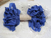 10 Yards Vintage Seam Binding Ribbon - ROYAL BLUE - Crinkled Scrunched Hug Snug royal blue Shabby Ribbon