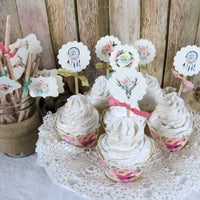 Boho Baby Shower Decorations Package - Gender Neutral Dreamcatcher Floral Antlers