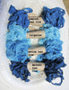 24 Yards Vintage Seam Binding Ribbon - TEALS #1 - 6 Yards Each of 4 Colors - crinkled scrunched Dark Teal Blue Aqua Turquoise Hug Snug