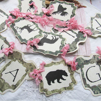 It's a Girl Pink & Camo Baby Shower Package Kit Bundle -  Banner and Straws