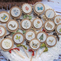 Woodland Baby Animals Forest Favor Tags Bags & Cupcake Toppers
