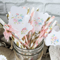 It's a Girl Watercolor Floral Boho Baby Shower Decorations Package