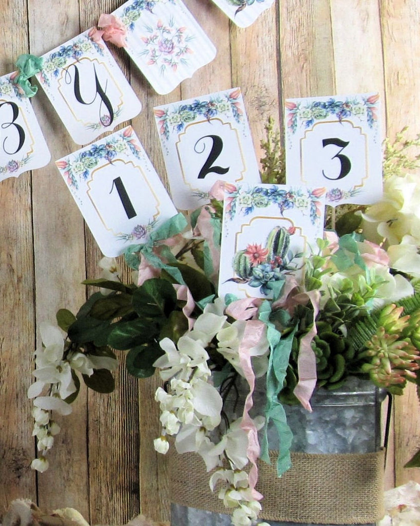 succulent bridal shower ideas Succulent Cactus Bridal Shower Decorations Package Future Mrs. Bride t