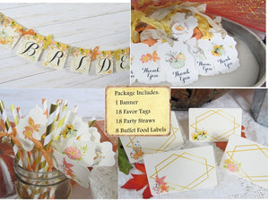 Sunflowers Pumpkins Bridal Shower Decorations Package Bride to Be Fall Wedding