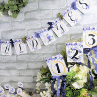 Lavender Purple Watercolor Floral Wedding or Shower Decorations She Said Yes