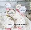 Just Married Floral Boho Succulent or Tropical Cupcake Toppers - Set of 18