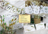 Greenery Floral Gold Geometric Wedding or Bridal Shower Engagement Decorations