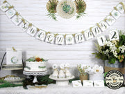 Greenery Gold Geometric Baby Shower Decorations