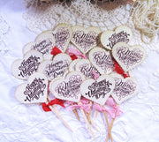 Valentine Cupcake Toppers Heart Party Picks or Favor Tags - Be Mine Valentine
