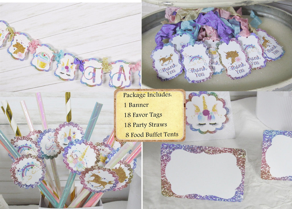 Uncorn Pnk Brthday Party Decoratons Balloons Arch Garland Kt