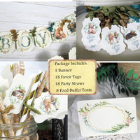 Woodland Forest Animals Baby Shower Watercolor Decorations