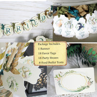 Woodland Forest Animal Wedding or Bridal Shower Decorations - Just Married