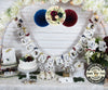 Burgundy Navy Bridal Shower Engagement Decorations