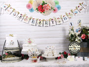 Vintage Roses Baby Shower Tea Decorations