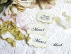 French Merci Thank You Favor Tags w/ribbons - Parchment - Set of 18 - Choose Ribbons - Paris Birthday Baby Bridal Shower Wedding