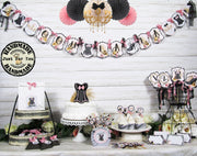 Ooh La La Pink Black Corset Shoes Lingerie Shower Decorations