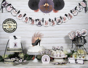 Ooh La La Purple Black Corset Shoes Lingerie Shower Decorations