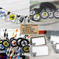 Motocross Dirt Bike Birthday Decorations - Name Banner