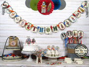 Robots & Rockets Vintage Style Space Birthday Decorations - Name Banner