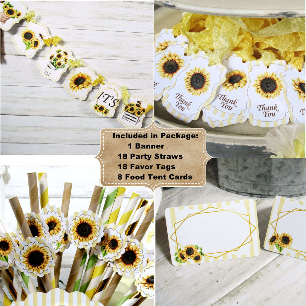 Sunflower Boy Baby Shower Sunflowers Garden Floral Baby