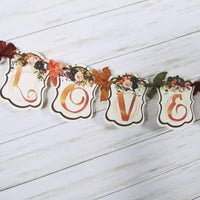 Love is Sweet Rustic Cedar Roses Bridal Shower or Wedding Decorations Bundle Package - Banner Garland Cupcake Toppers Favor Tags Rose Gold