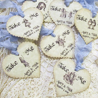 Alice in Wonderland Personalized Tags Take Me Large Favor Tags with Ribbons