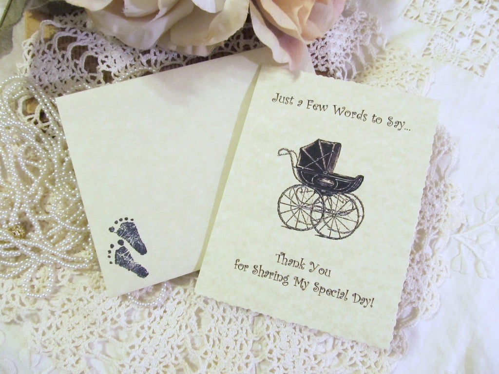 Baby Shower Vintage Style Thank You Cards