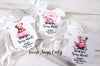 Pink Teddy Bear Shower Favor Tags Only, Thank You Beary Much Baby Bodysuit Romper Shower Favor Gift Tags - Personalized