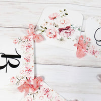 Peach Pink Floral Bride to Be Banner with ribbons, Future Mrs. Bridal Shower Banner, Watercolor Floral Shower Banner Sign