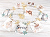Welcome Sweet Baby Boho Shower Banner Baby Clothes Clothesline Baby Sign with Ivory Ribbons