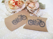 Vintage Motorcycle Favor Candy Boxes or Small Glassine Bags - Set of 20